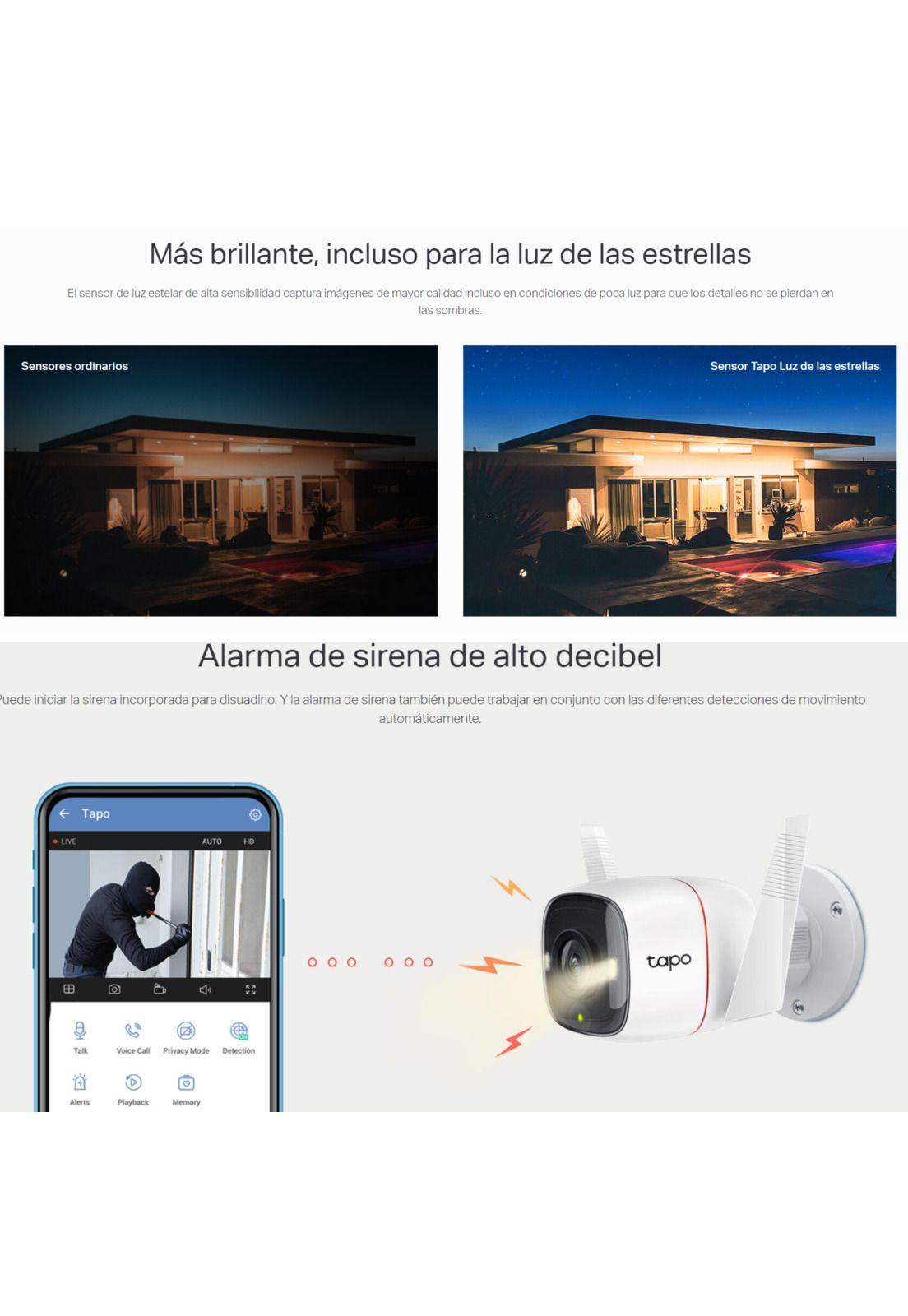 Cámara de Seguridad Wifi 2K TP-LINK TAPO C320WS de Exterior-9