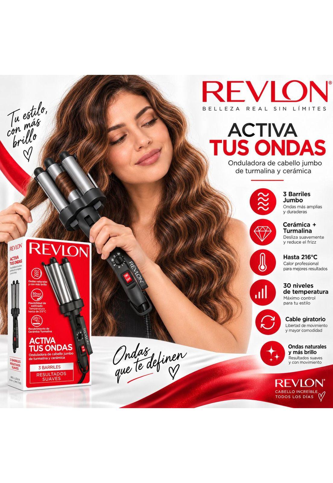 Ondulador de Cabello Revlon Jumbo Turmaline & Ceramic RV084L-4