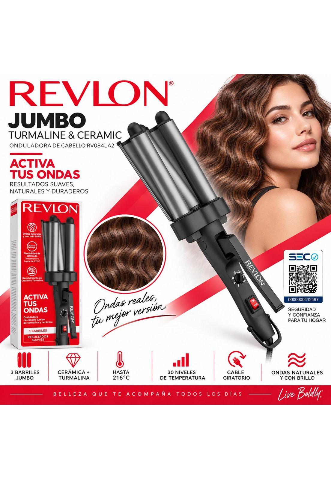 Ondulador de Cabello Revlon Jumbo Turmaline & Ceramic RV084L-6