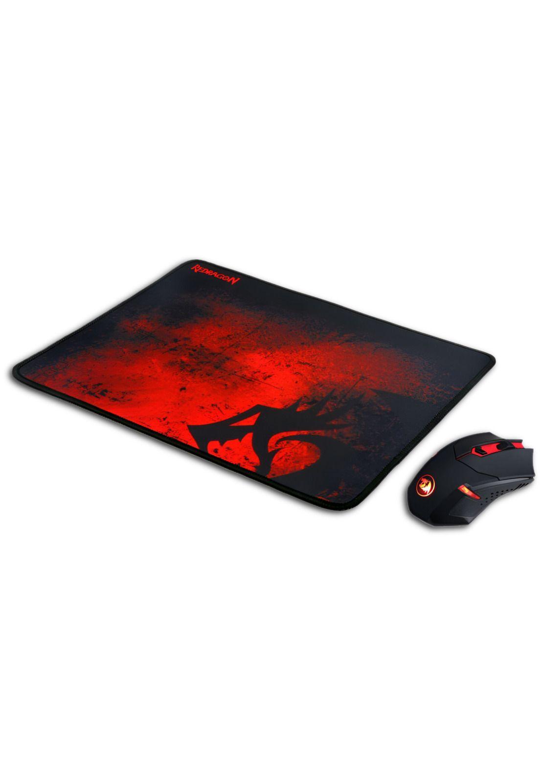 Pack Gamer Mouse Inalambrico 2.4 Ghz + Pad Redragon 33x26cm-3