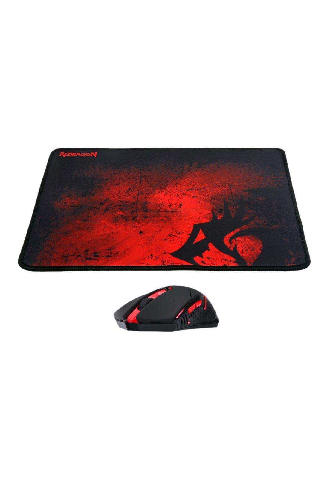 Pack Gamer Mouse Inalambrico 2.4 Ghz + Pad Redragon 33x26cm-4