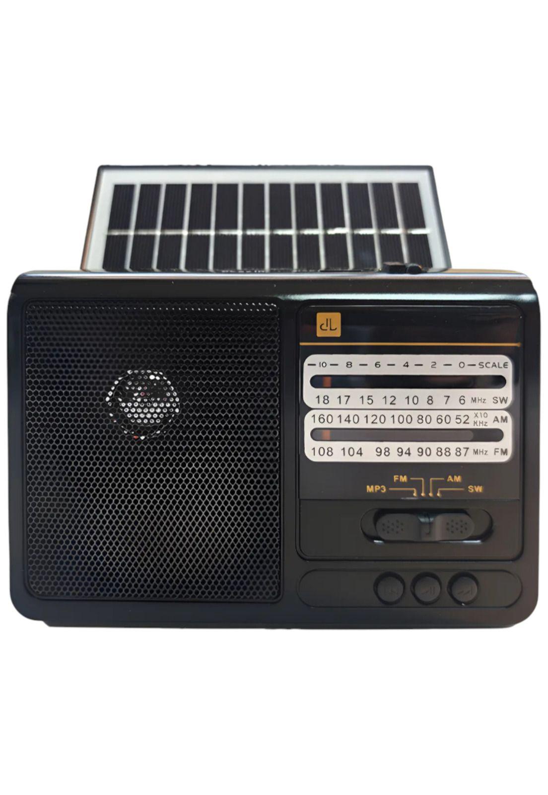 Radio Solar Recargable Multibanda AM/FM/ SW/MP3/SD/ Linterna-8