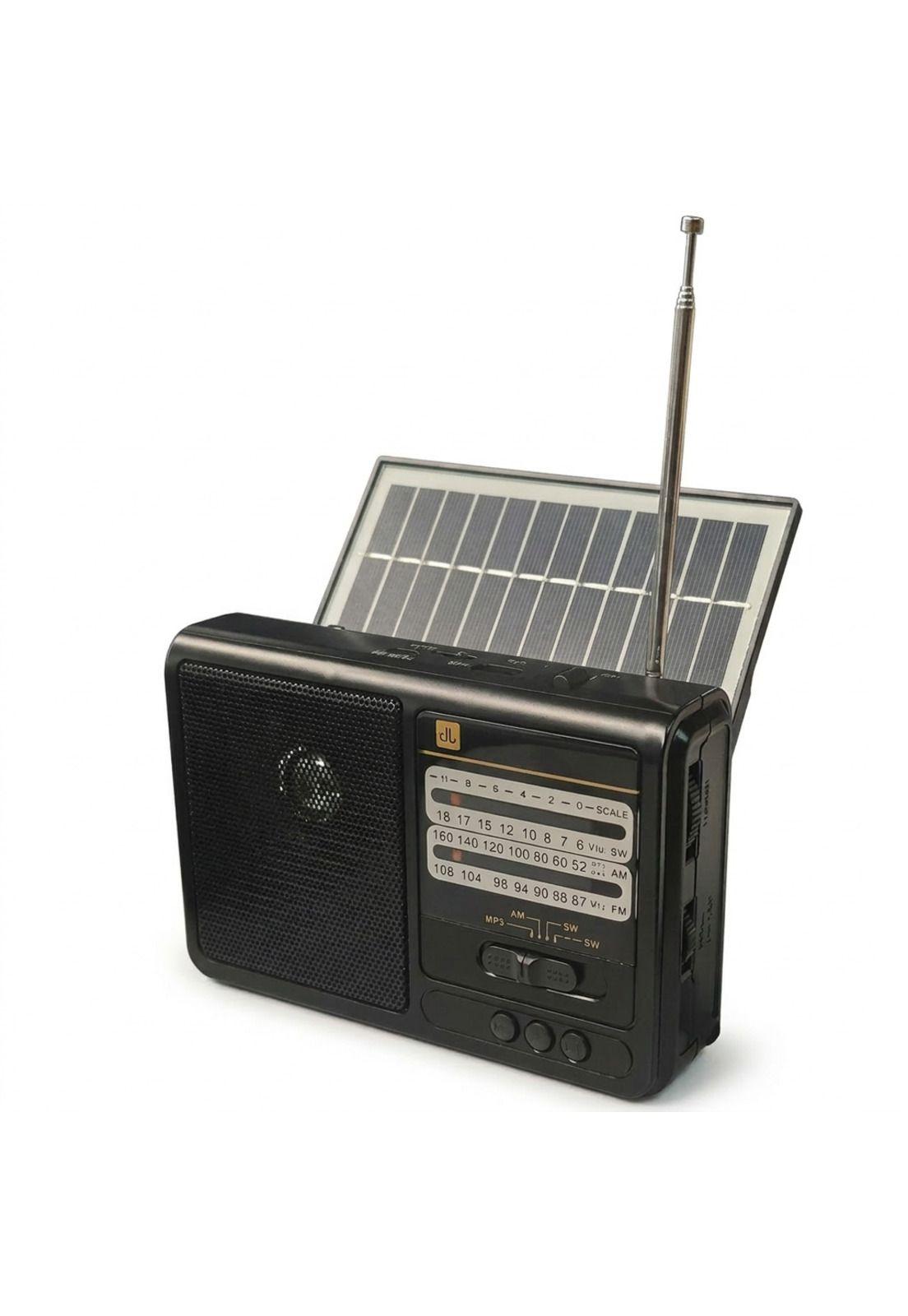 Radio Solar Recargable Multibanda AM/FM/ SW/MP3/SD/ Linterna-4