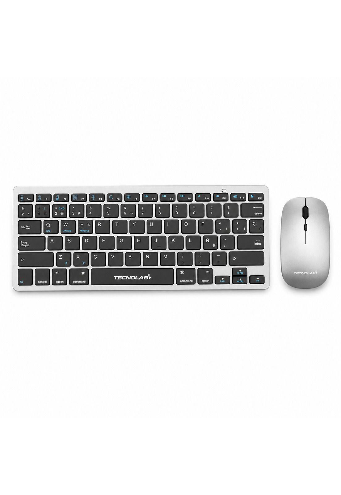 KIT Teclado y Mouse Inalámbrico Conexión Bluetooth + USB 2G-0