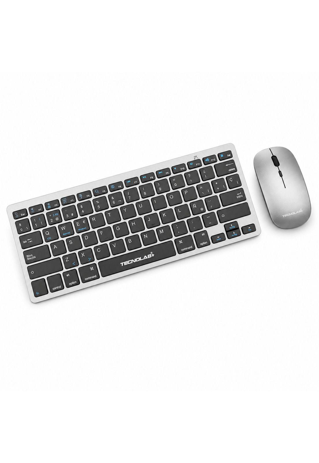 KIT Teclado y Mouse Inalámbrico Conexión Bluetooth + USB 2G-8