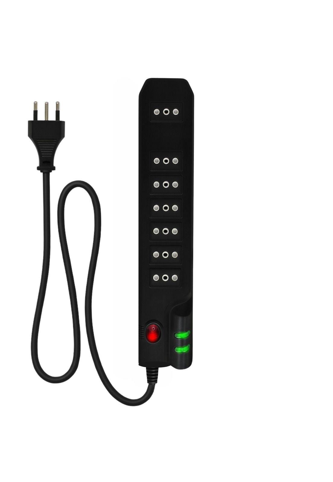 Alargador 5MT de 7 Salidas con Proteciónde Voltaje 2500W SEC-4