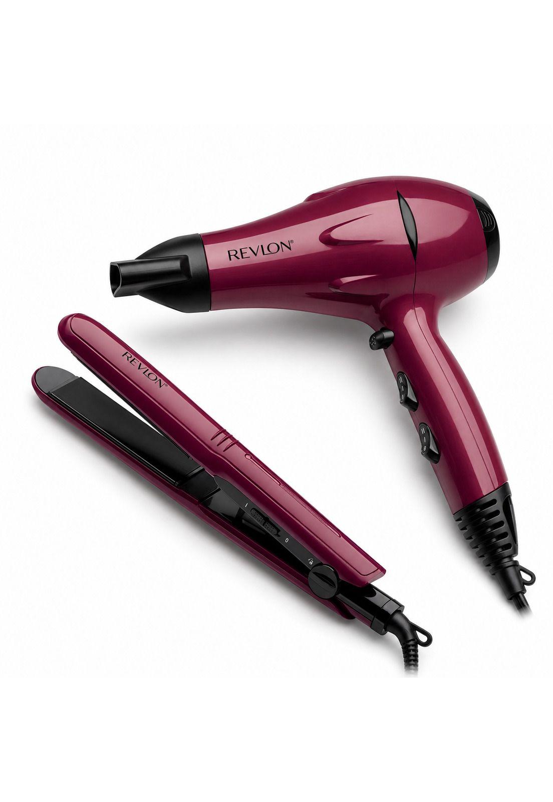 Kit Secador + Alisador de Pelo Revlon Premium Pack Ceramic-8