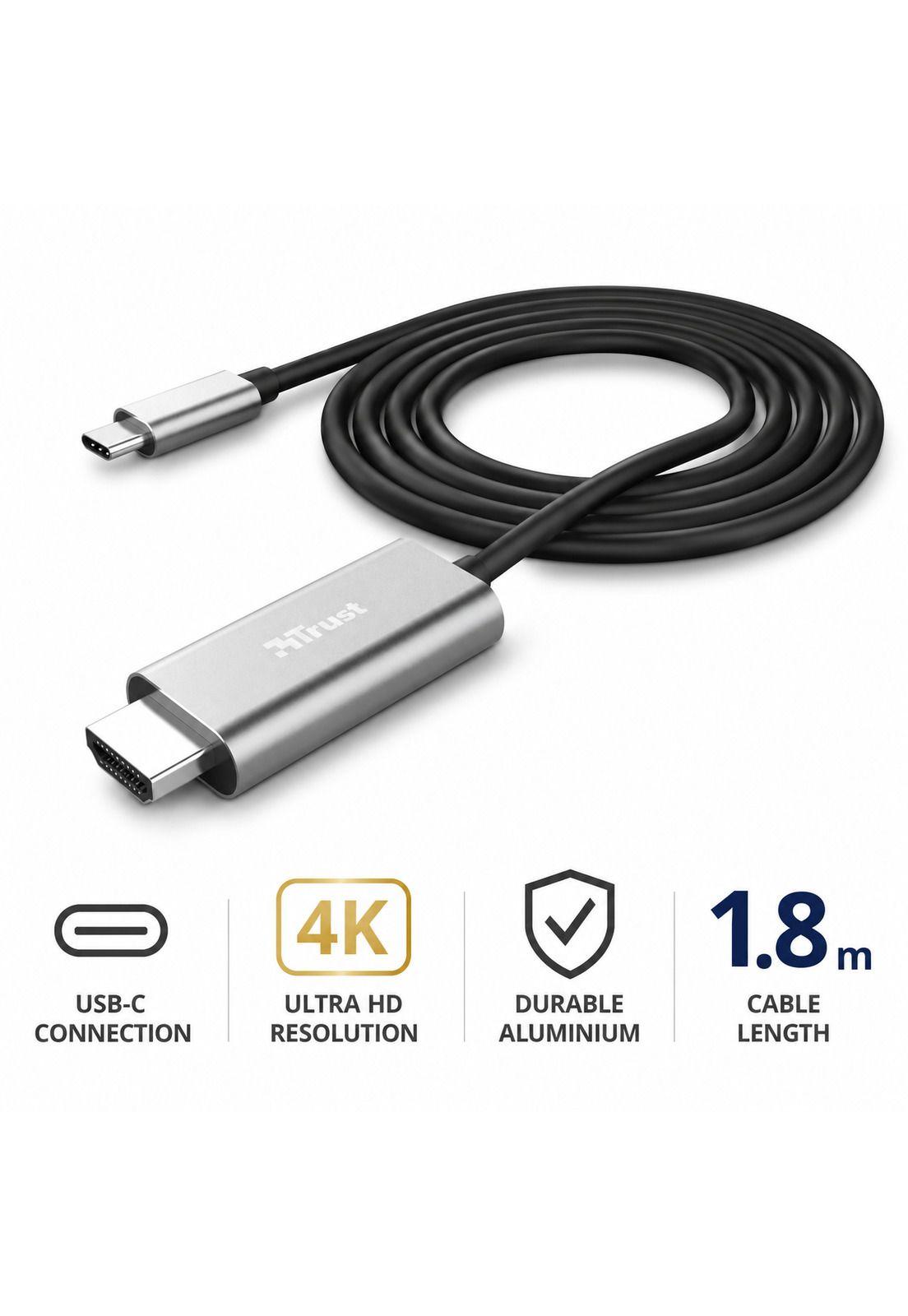 Cable HDMI a USB C Trust Calyx 4K Profesional 1.8m-4