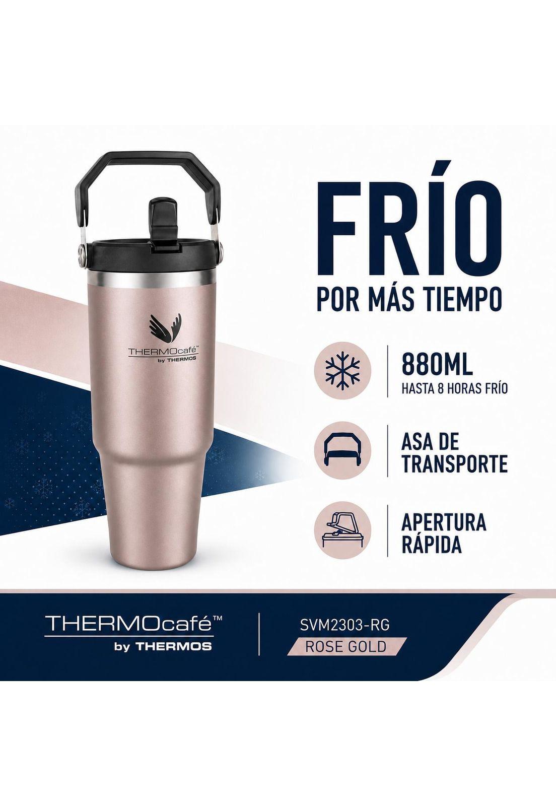 Vaso Térmico MUG Inox para Liquidos Frios 880ML Rose Gold-6