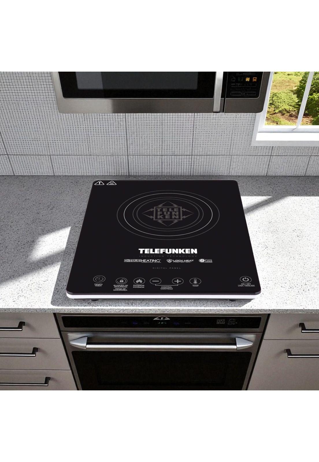 Cocina Eléctrica Encimera de Inducción Touch 2100W/ 60°/240°-3