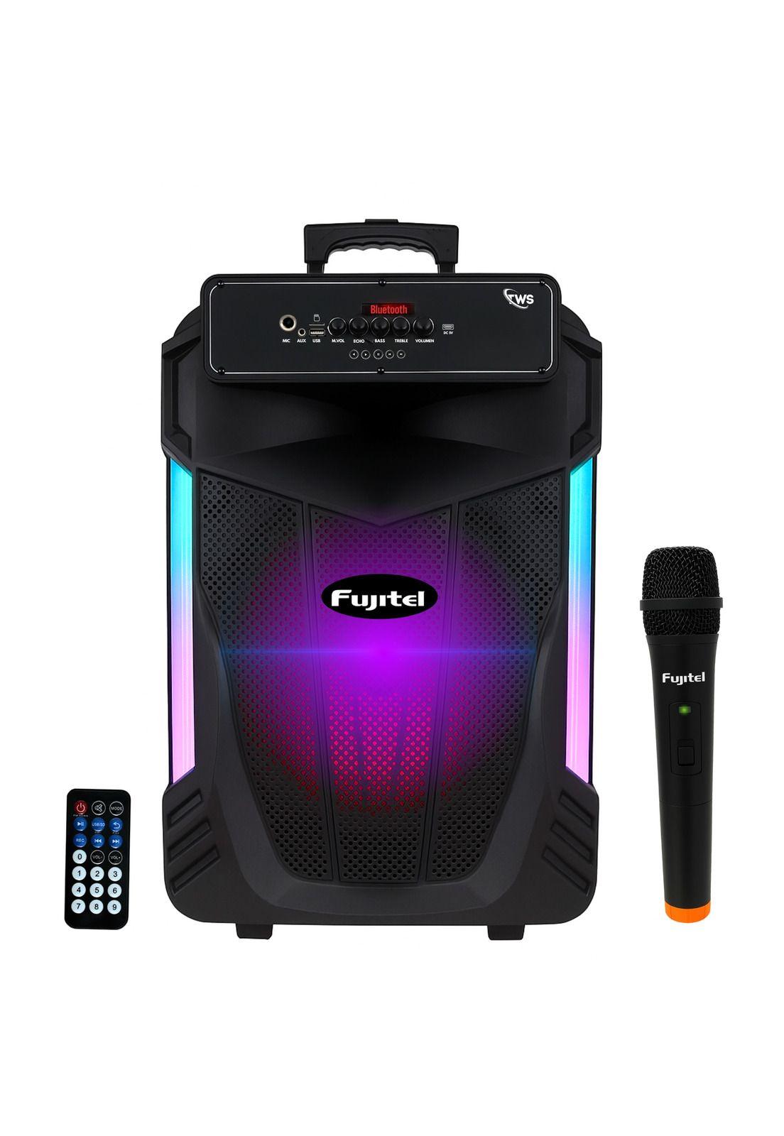 Parlante Karaoke de 15" RGB Recargable + Micrófono Inalámbrico BT15L-4