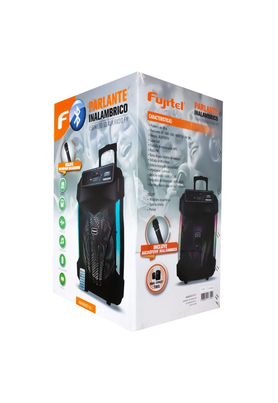 Parlante Karaoke de 15" RGB Recargable + Micrófono Inalámbrico BT15L-5