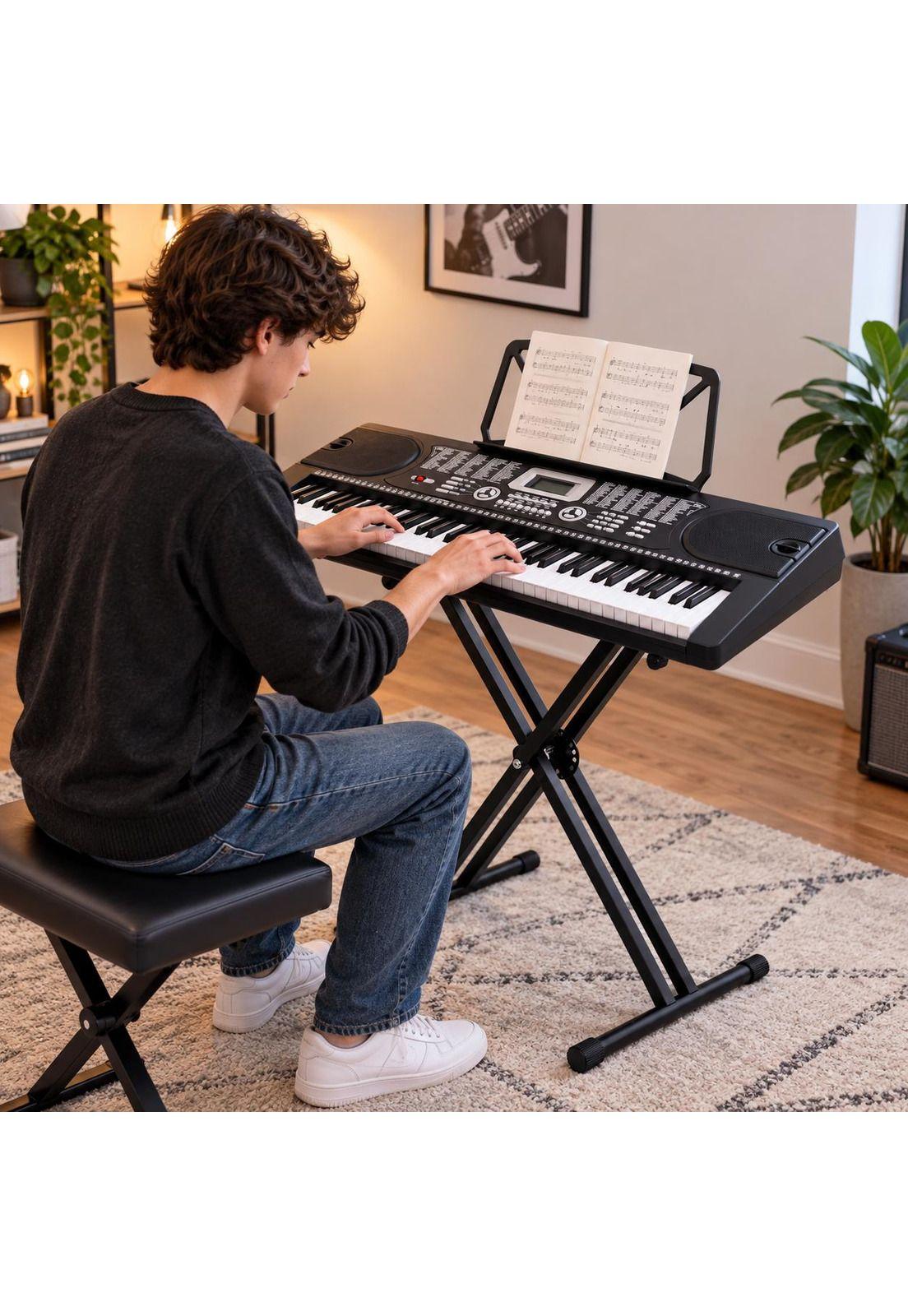 Teclado Musical de 61 Teclas - Piano Electrónico-8