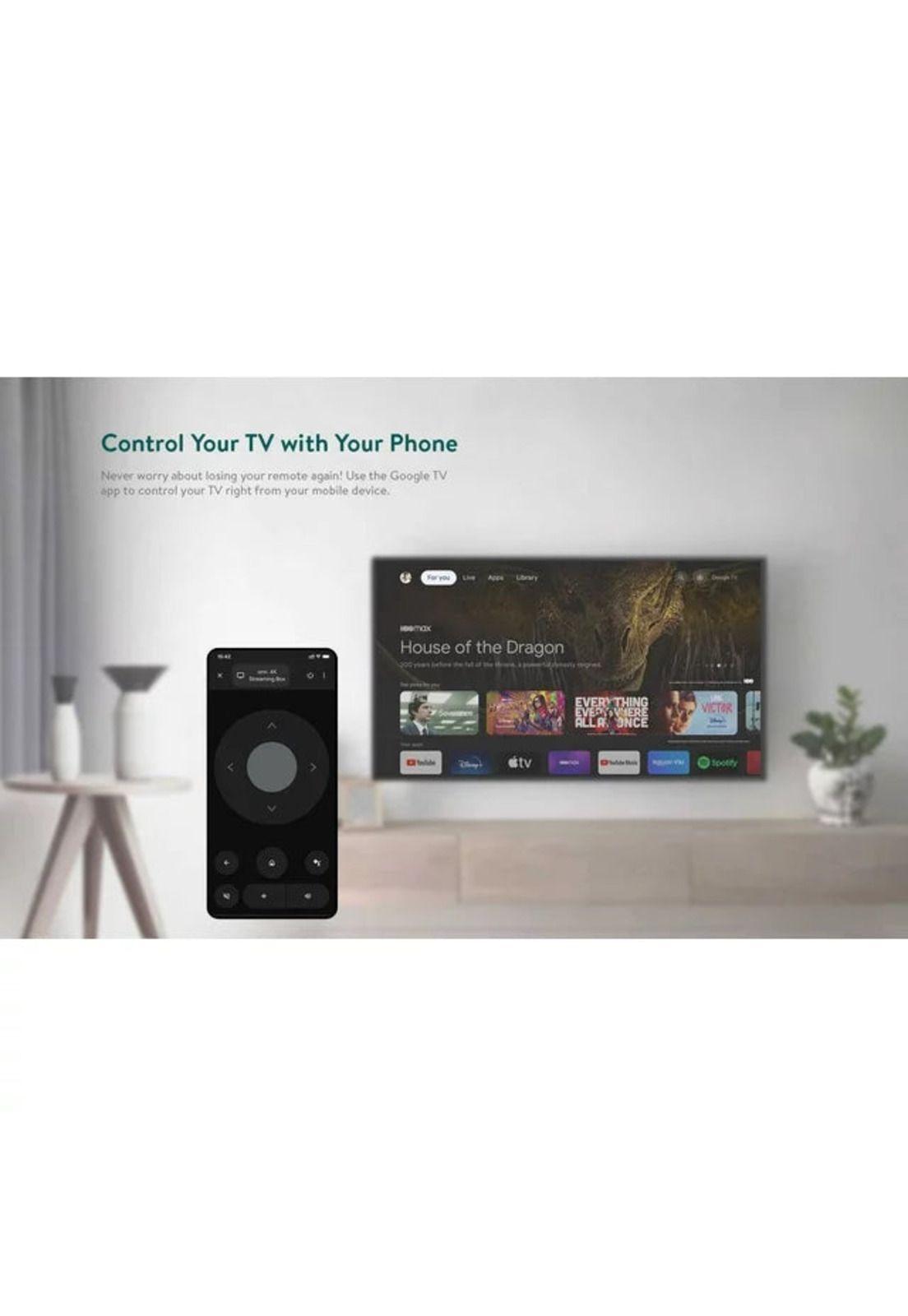 Android Google TV 4K UHD Chromecast + Control Remoto ONN-5