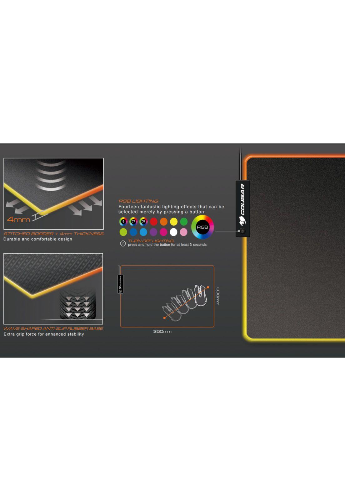 Mouse Pad Cougar Neon Gaming Series FULL RGB USB-7
