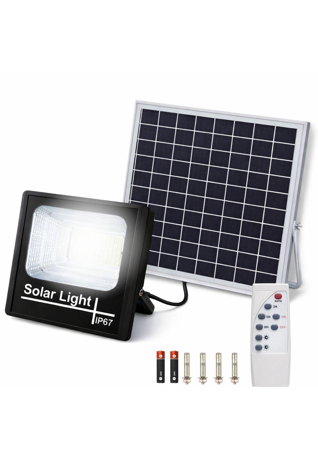 Foco Solar Exterior 25W IP67 con Panel HD + Control Remoto-5