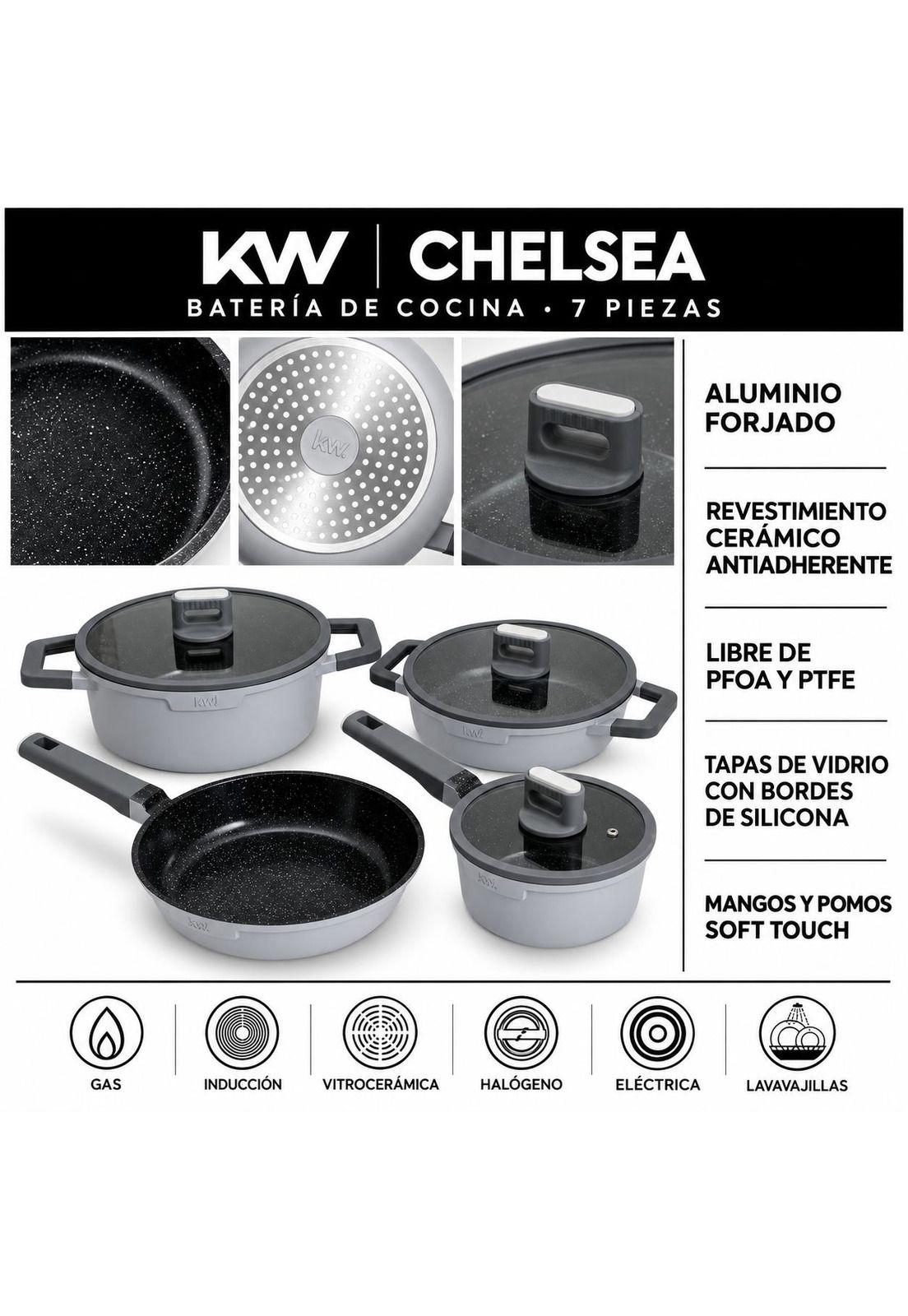 Pack Batería de Cocina Profesional KW Forged Aluminum Ceramic / Gray-7