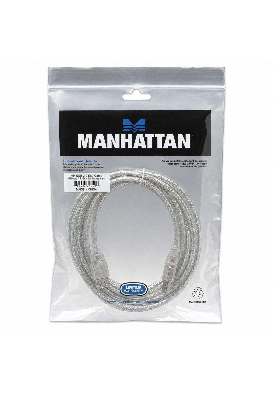 Cable De Datos Extension USB 4.5m  Manhattan 340502-5