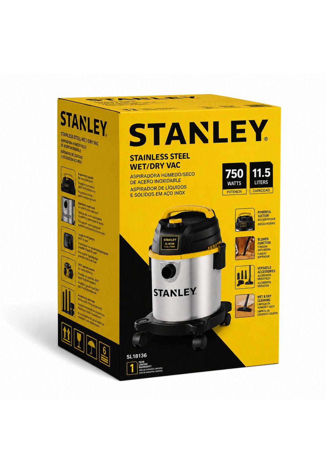 Aspiradora Profesional Stanley Inoxidable 11LT SL18136 750W-8