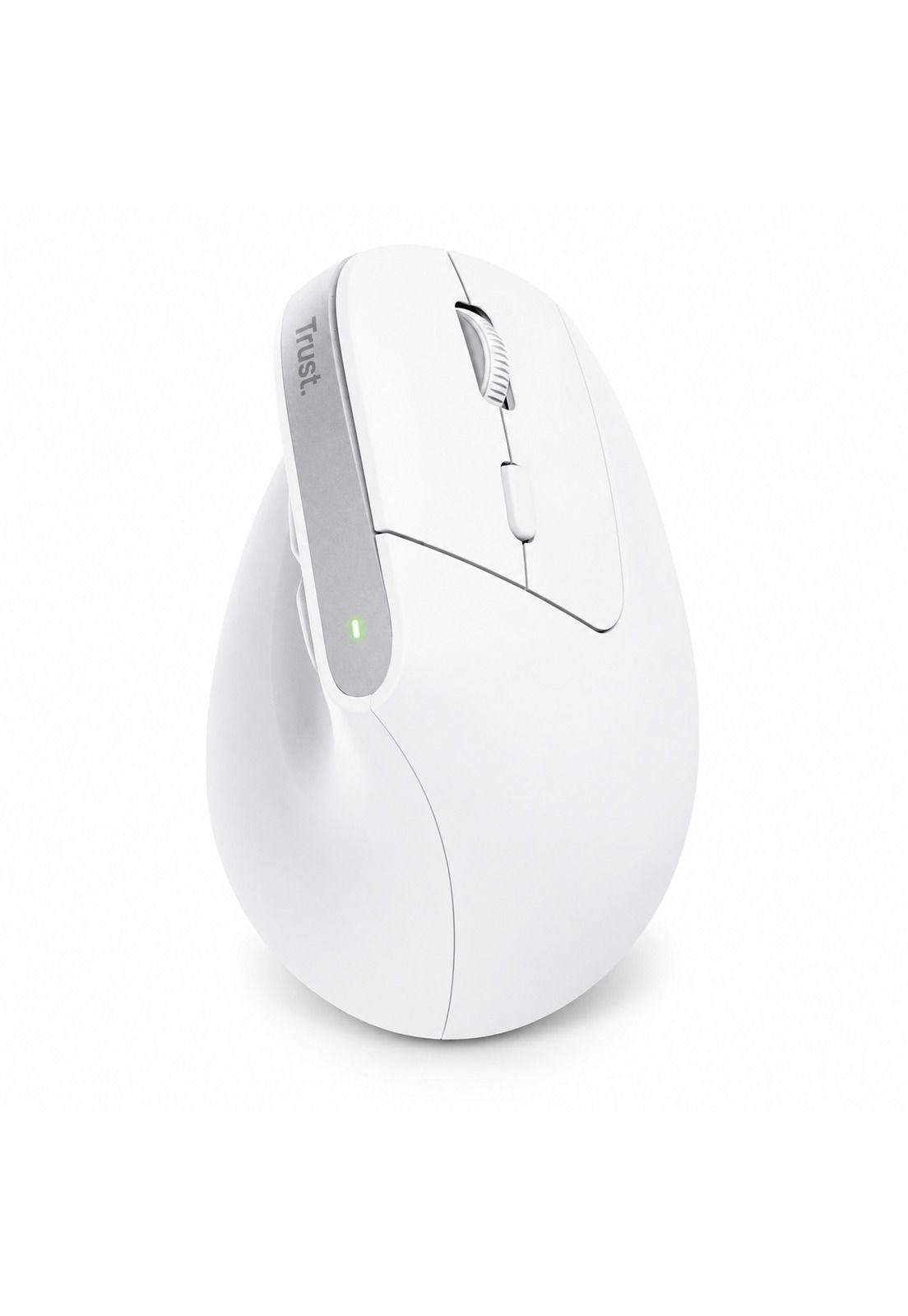 Mouse Vertical Inalámbrico Dual Ergonómico Trust Bayo+ White-0