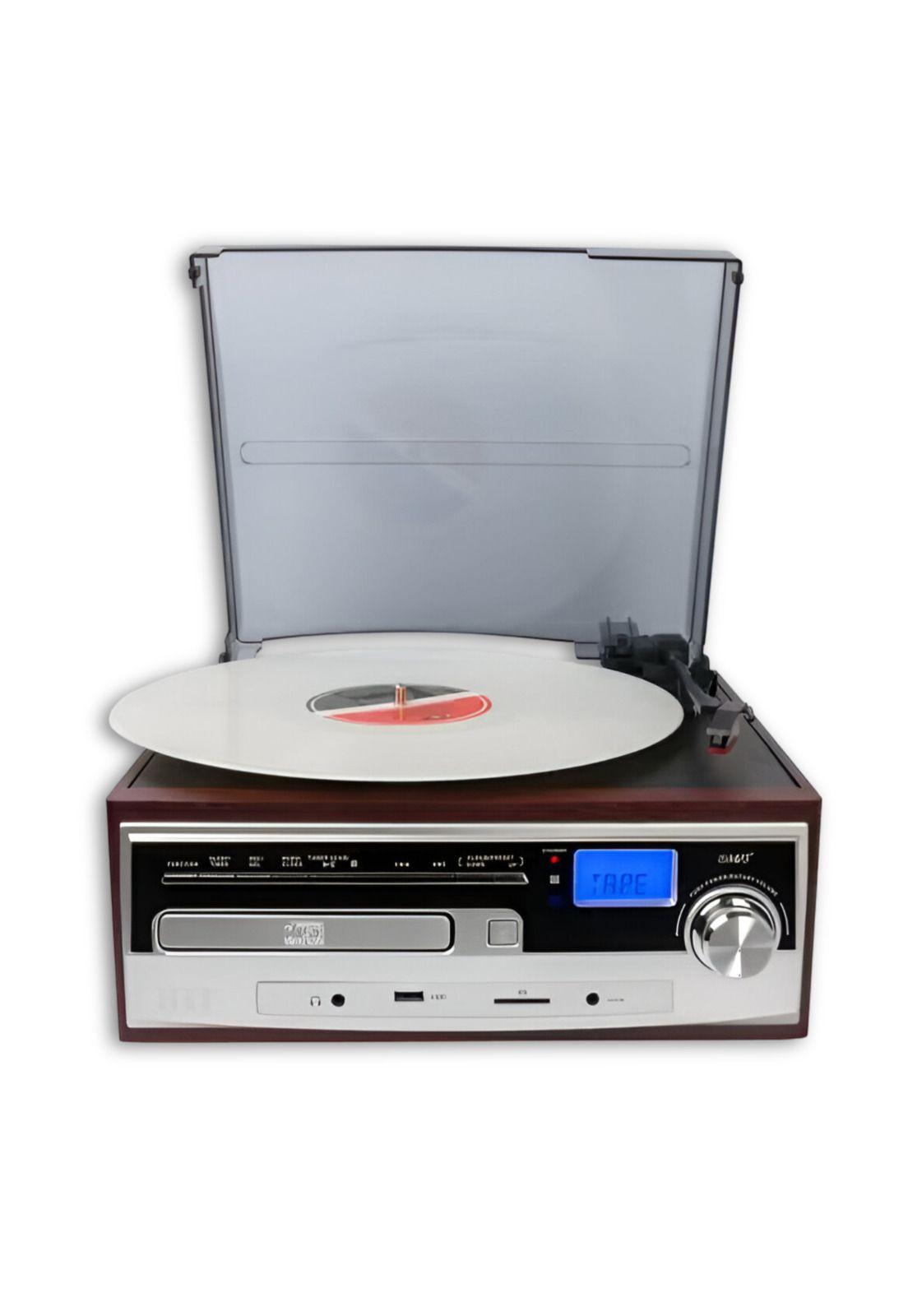 Toca Disco Tornamesa IRT Bluetooth/Aux/Cassette/USB/CD/SD/FM-4