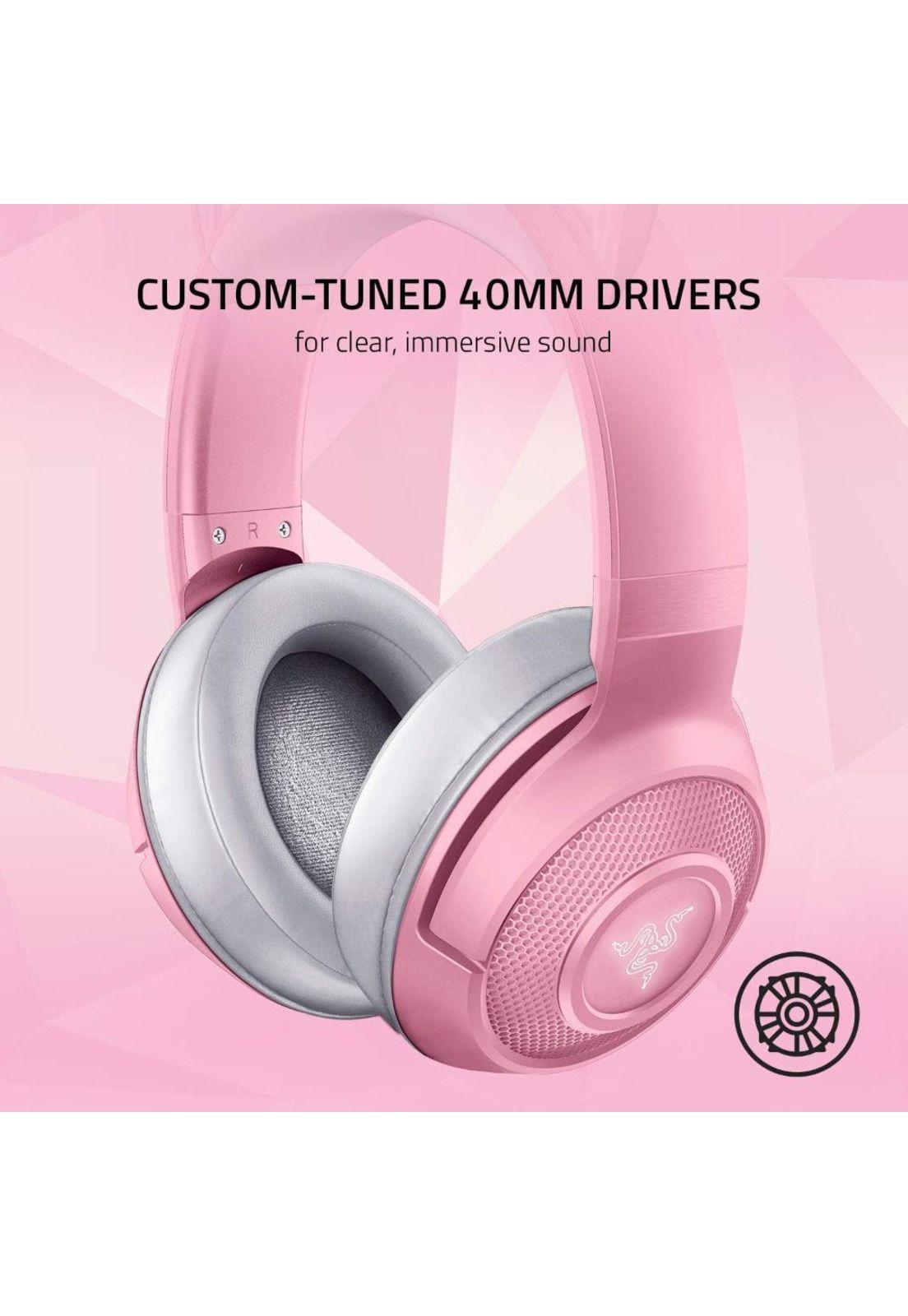 Audifonos Razer Rosado Kraken Bluetooth Kitty Gamer Edition-8