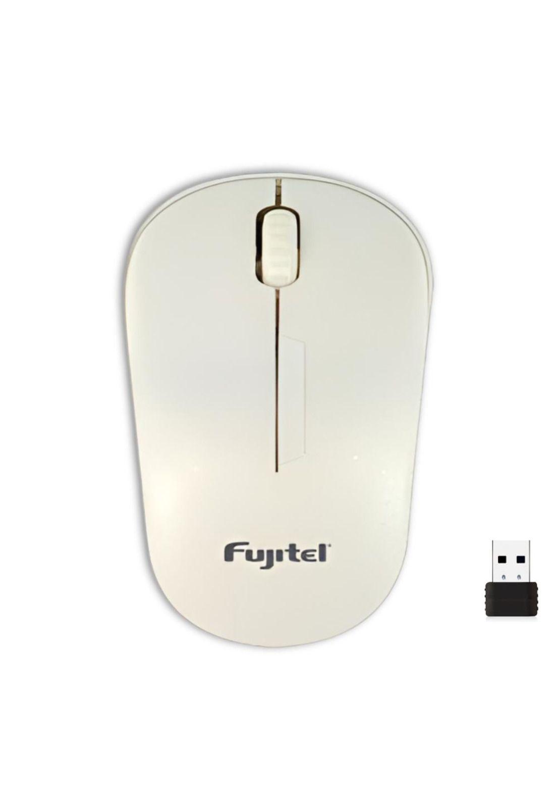 Mouse Inalámbrico Ultra Silencioso 1200DPI Fujitel Blanco-0