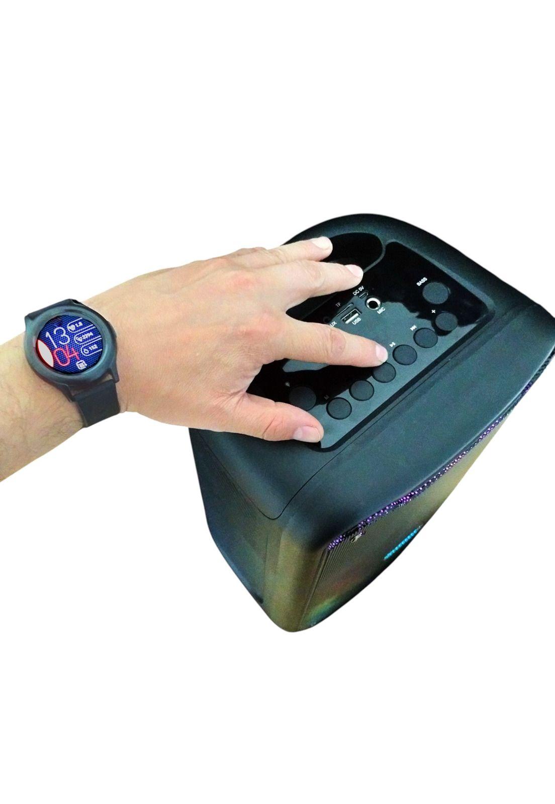 Parlante Bluetooth Flaming Light Flow 8" RGB  20W RMS C/ Mic-2