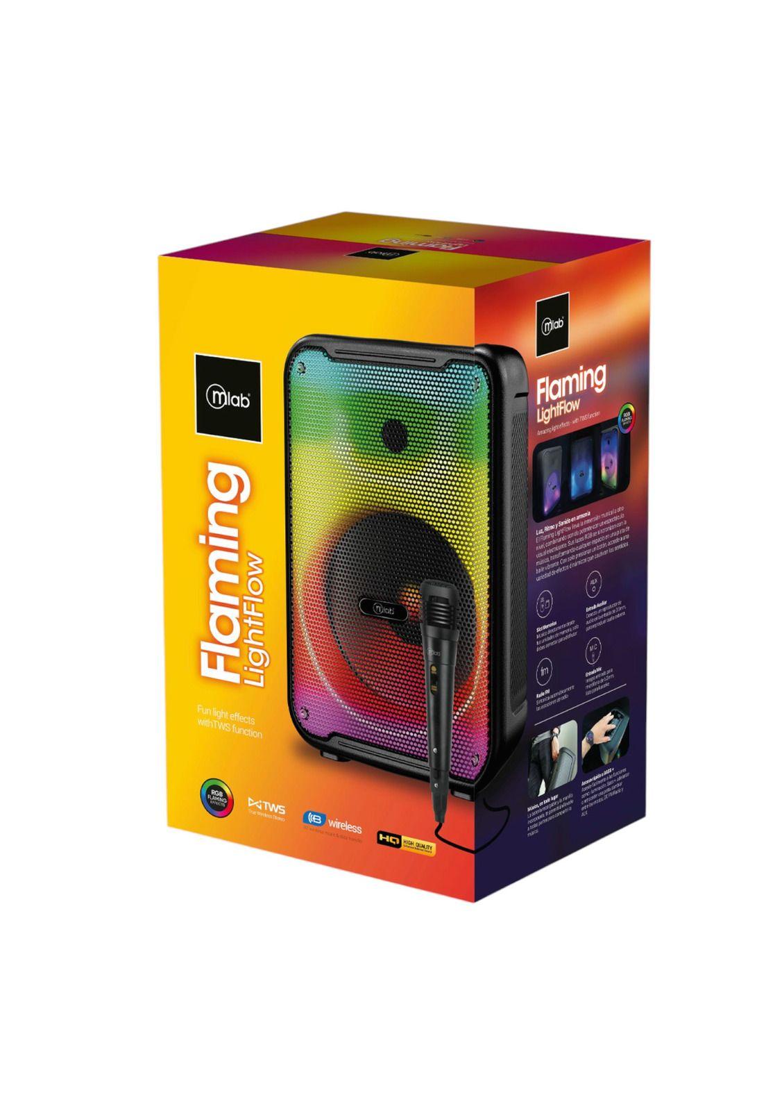 Parlante Bluetooth Flaming Light Flow 8" RGB  20W RMS C/ Mic-4