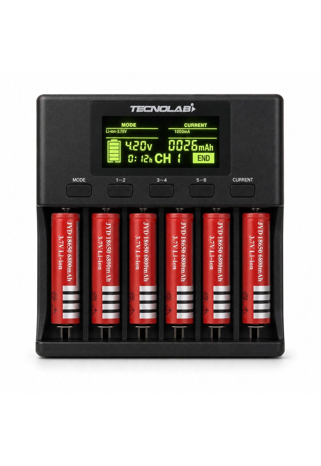 Cargador de Pilas Universal Carga Rápida para 6 Pilas TL110-2