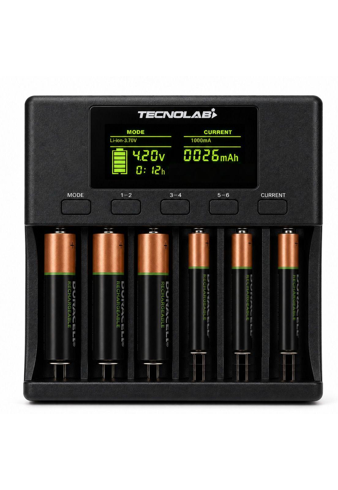 Cargador de Pilas Universal Carga Rápida para 6 Pilas TL110-3