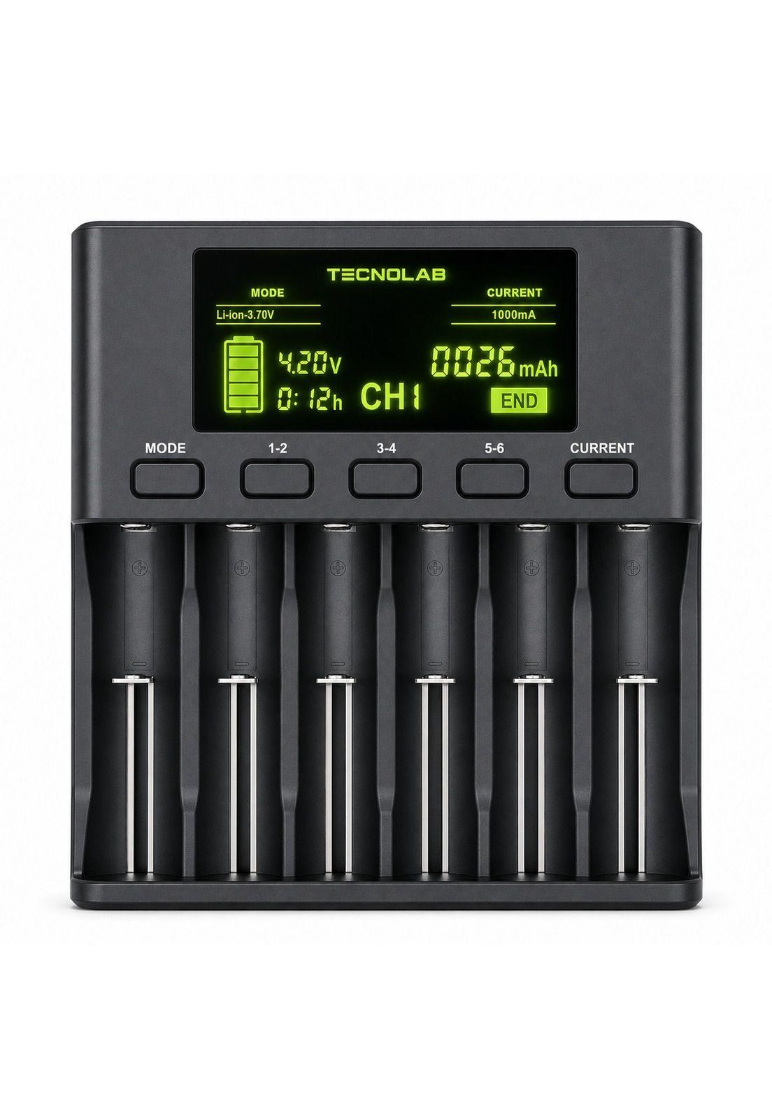 Cargador de Pilas Universal Carga Rápida para 6 Pilas TL110-4