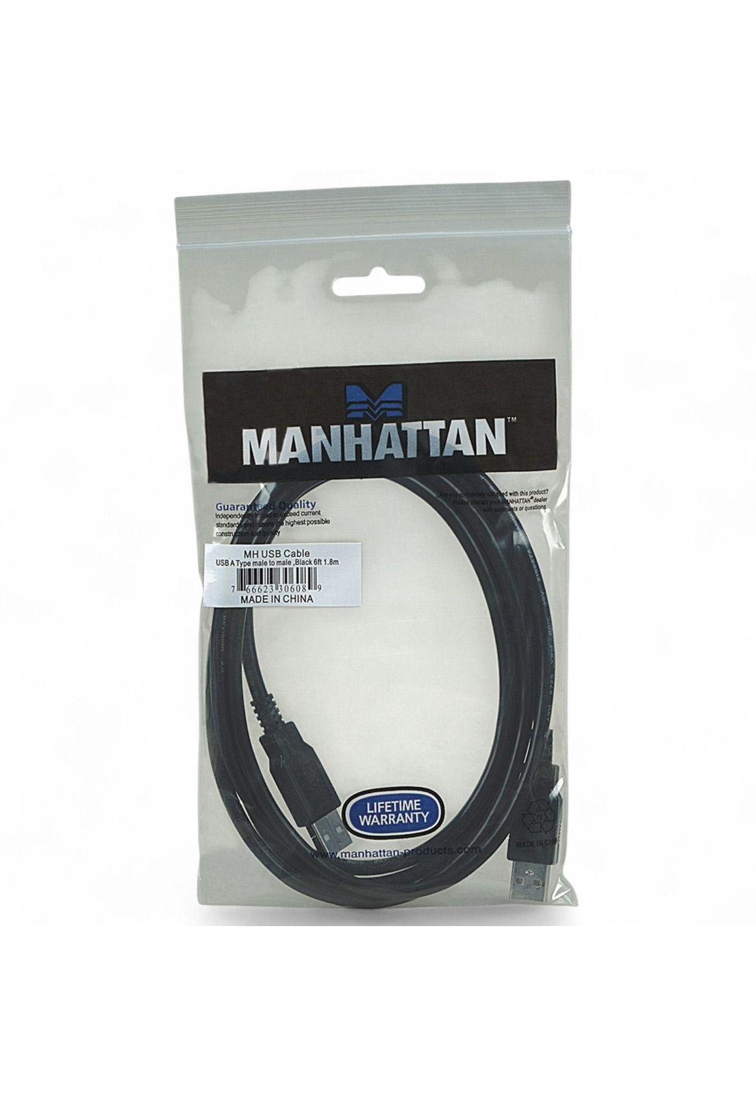 Cable De Datos USB A USB Macho - Macho 1.8 M Manhattan 306089-2