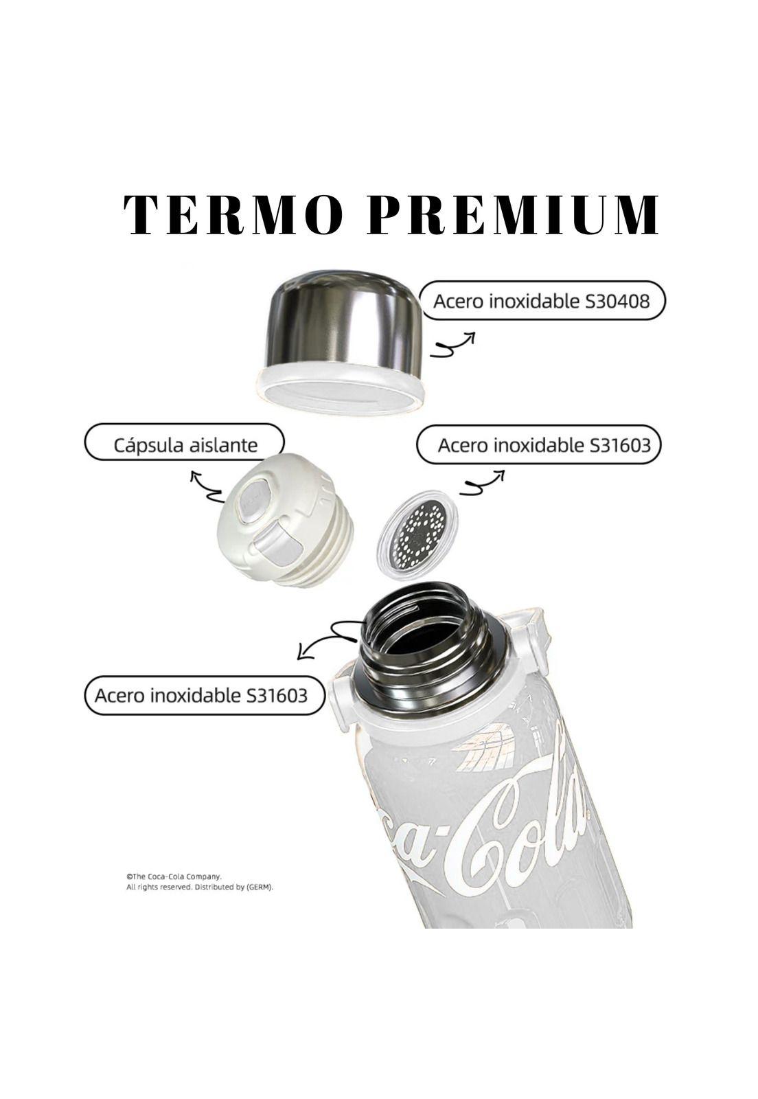 Termo Germ de Acero Inoxidable Coca-Cola 1.2L White Edition-7