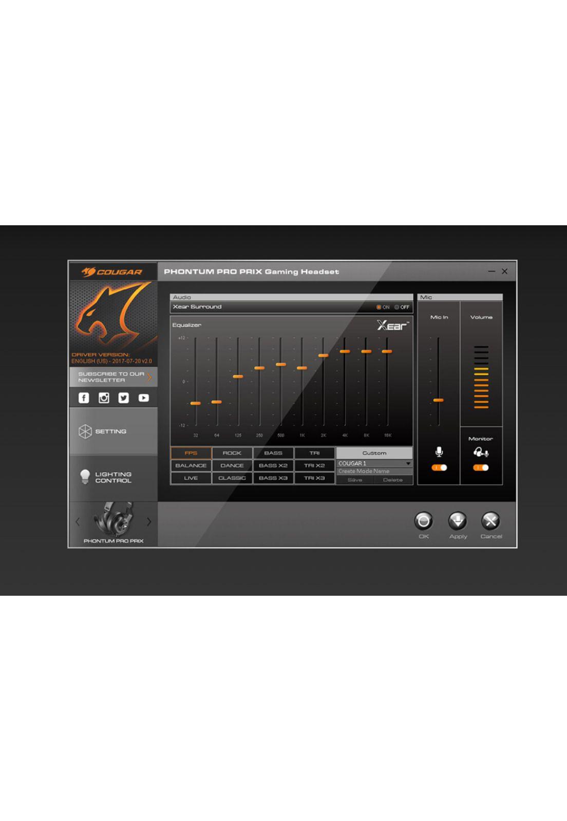 Audifonos Cougar Phontum Pro Prix USB 7.1 Multiplataformas-7