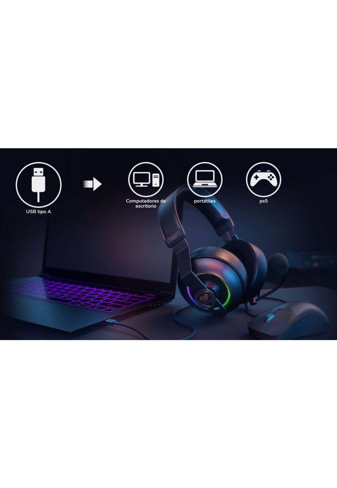 Audifonos Cougar Phontum Pro Prix USB 7.1 Multiplataformas-8