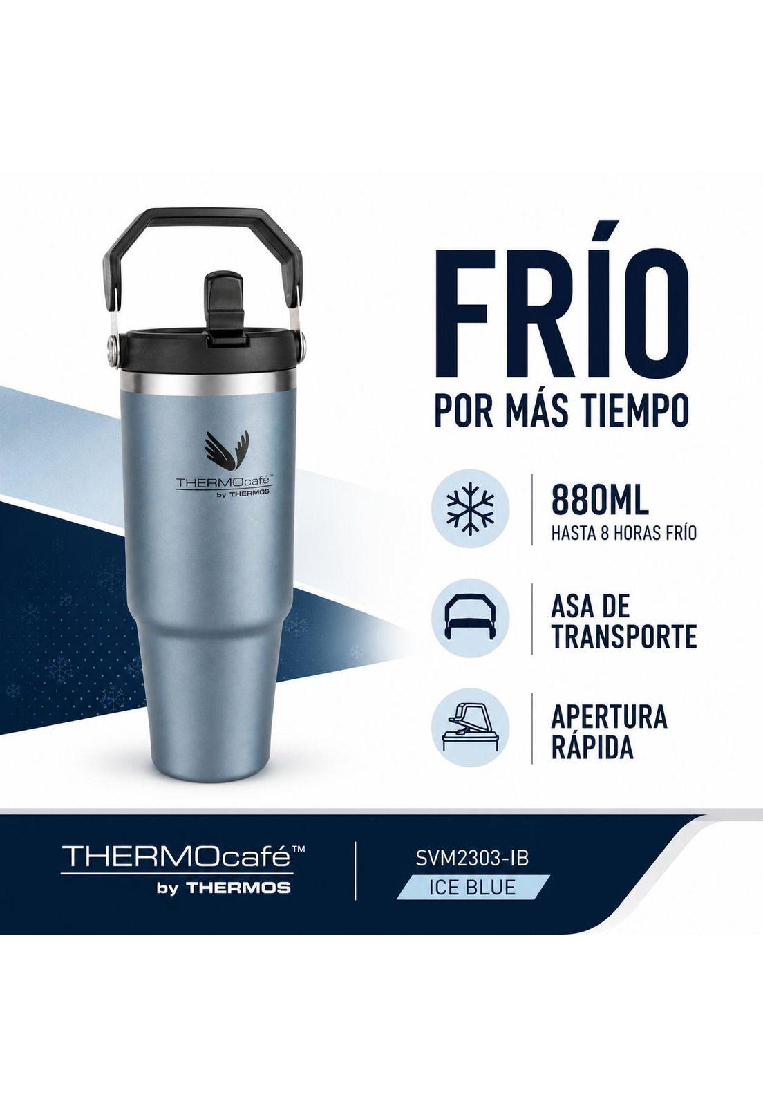 Vaso Térmico MUG Inox para Liquidos Frios 880ML Ice Blue-8