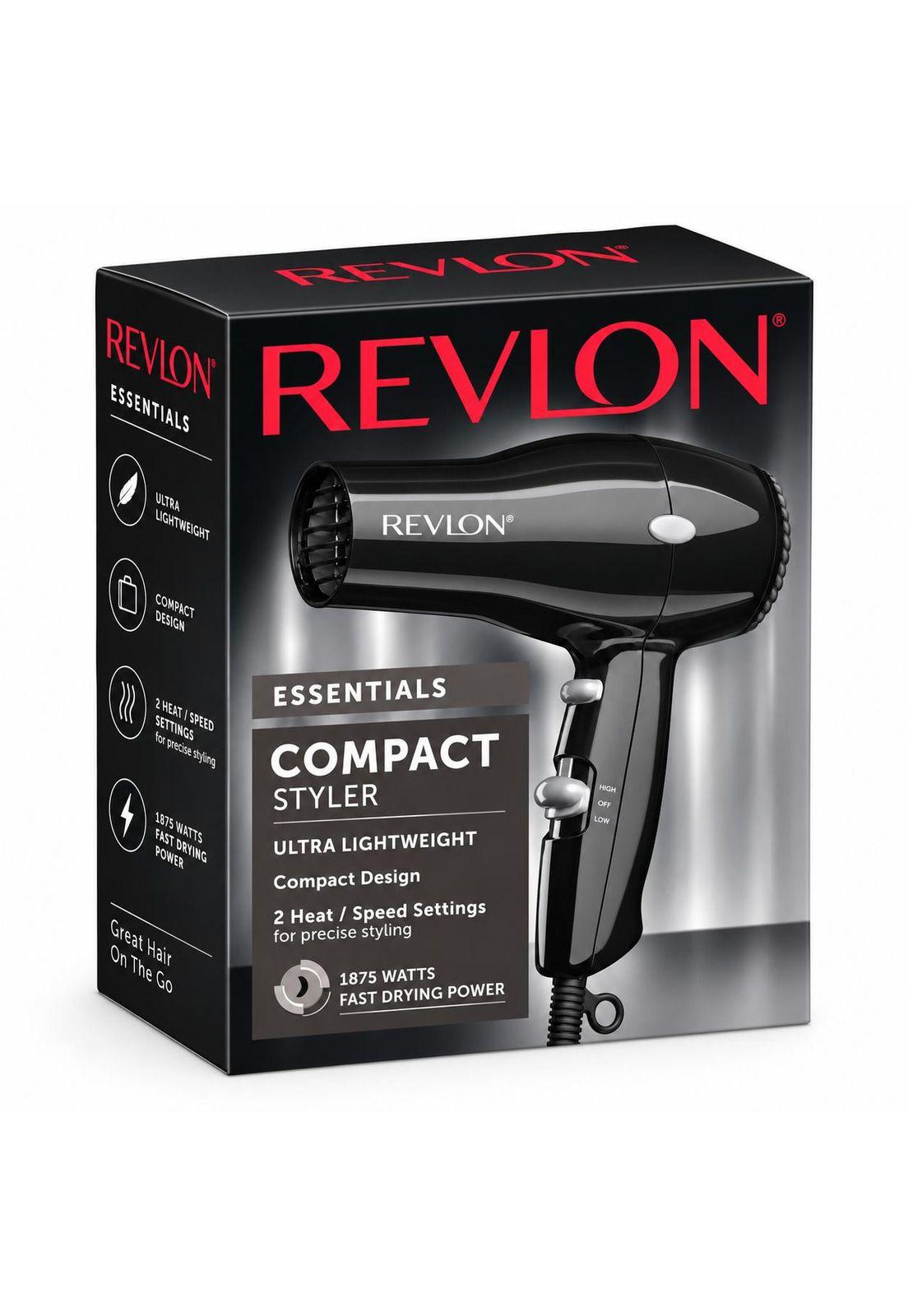 Secador de Cabello para Viajes Revlon DR5260 Negro ionizado-0