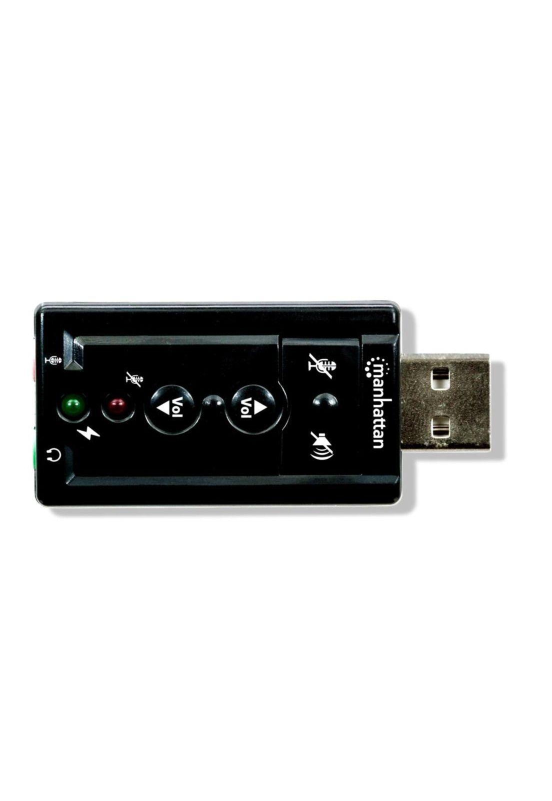 Tarjeta De Sonido Usb Con Audio 7.1 Hd Manhattan 152341-2
