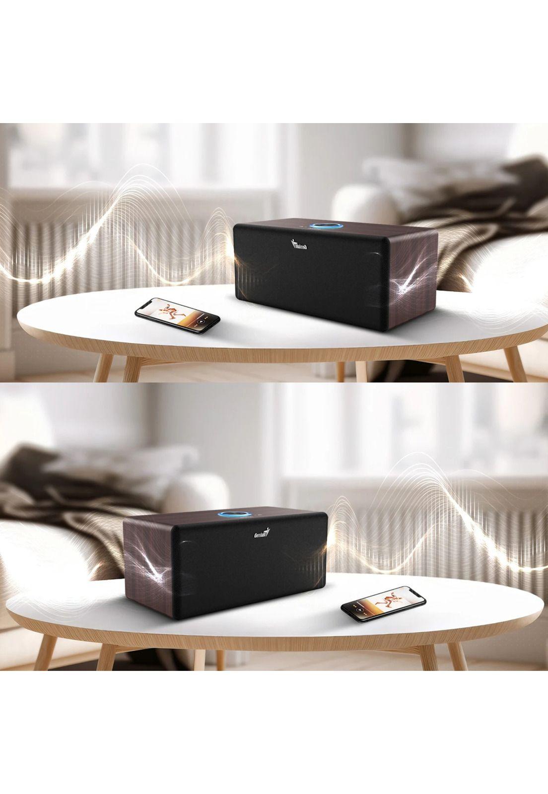 Parlante Genius Dark Brown Elegant 20W RMS Bluetooth HF505BT-5