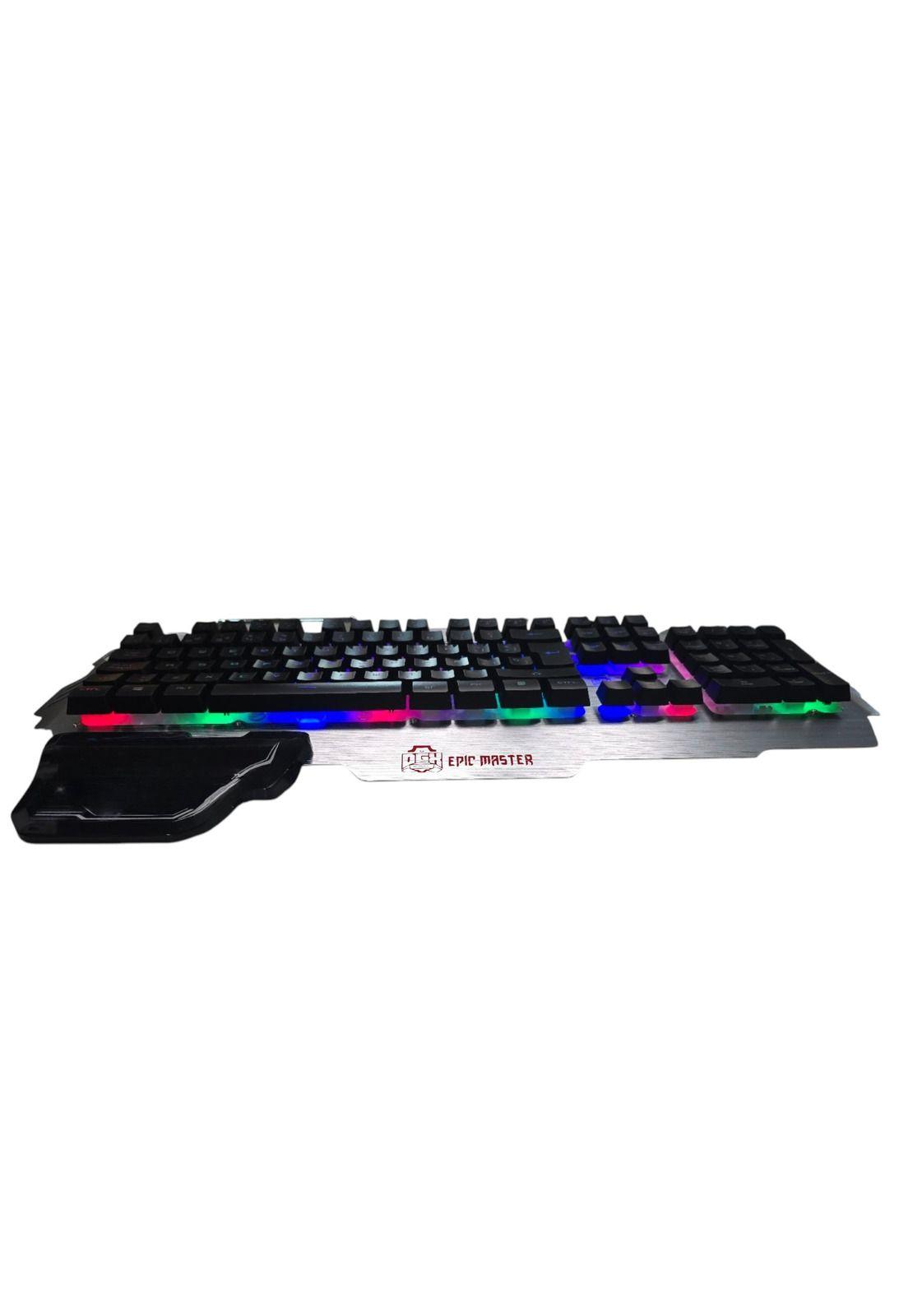 Teclado Gamer Profesional DGX Epic Master RGB + Apoya Muñeca-3
