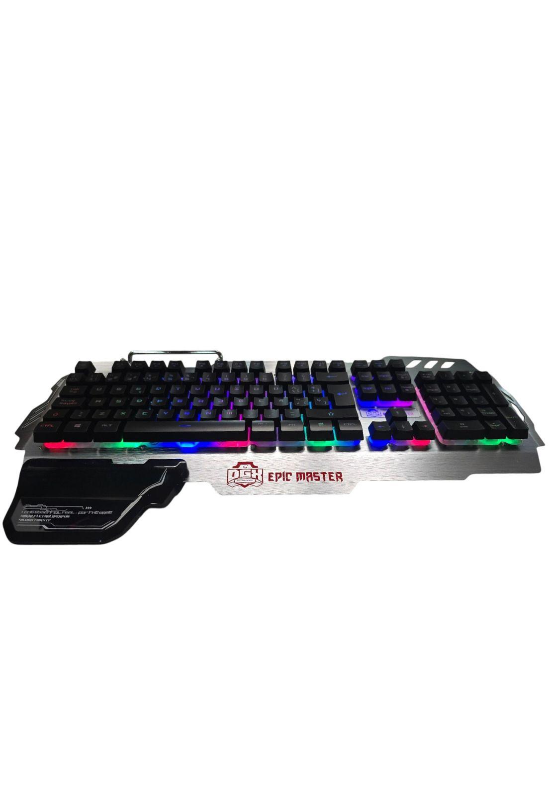 Teclado Gamer Profesional DGX Epic Master RGB + Apoya Muñeca-7