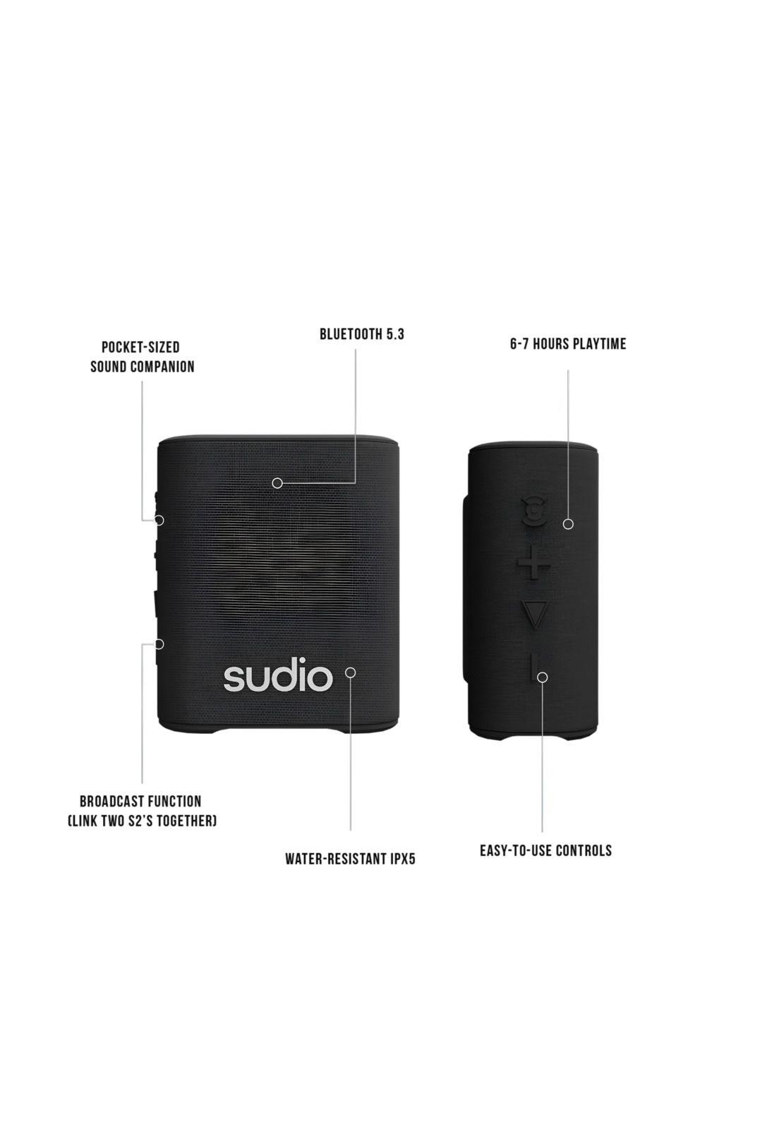 Parlante Sudio Premium S2 TWS Bluetooth Black Edition 7H-2