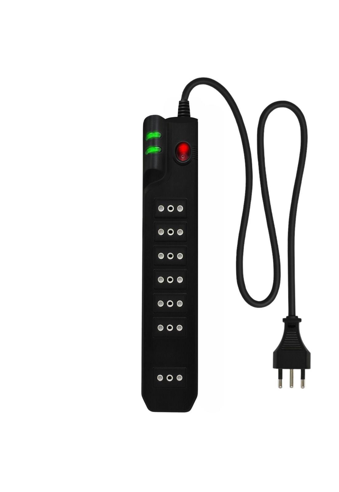 Alargador 2.1MTS 7 Salidas con Proteciónde Voltaje 2500W SEC-0