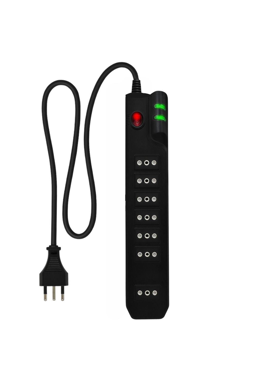 Alargador 2.1MTS 7 Salidas con Proteciónde Voltaje 2500W SEC-2