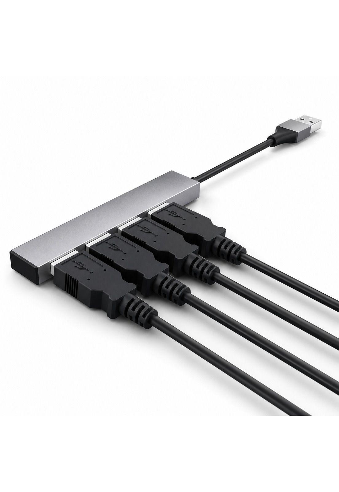 Hub Usb Trust Halyx 4 Puertos Usb 2.0 Flat Aluminium High Speed-3