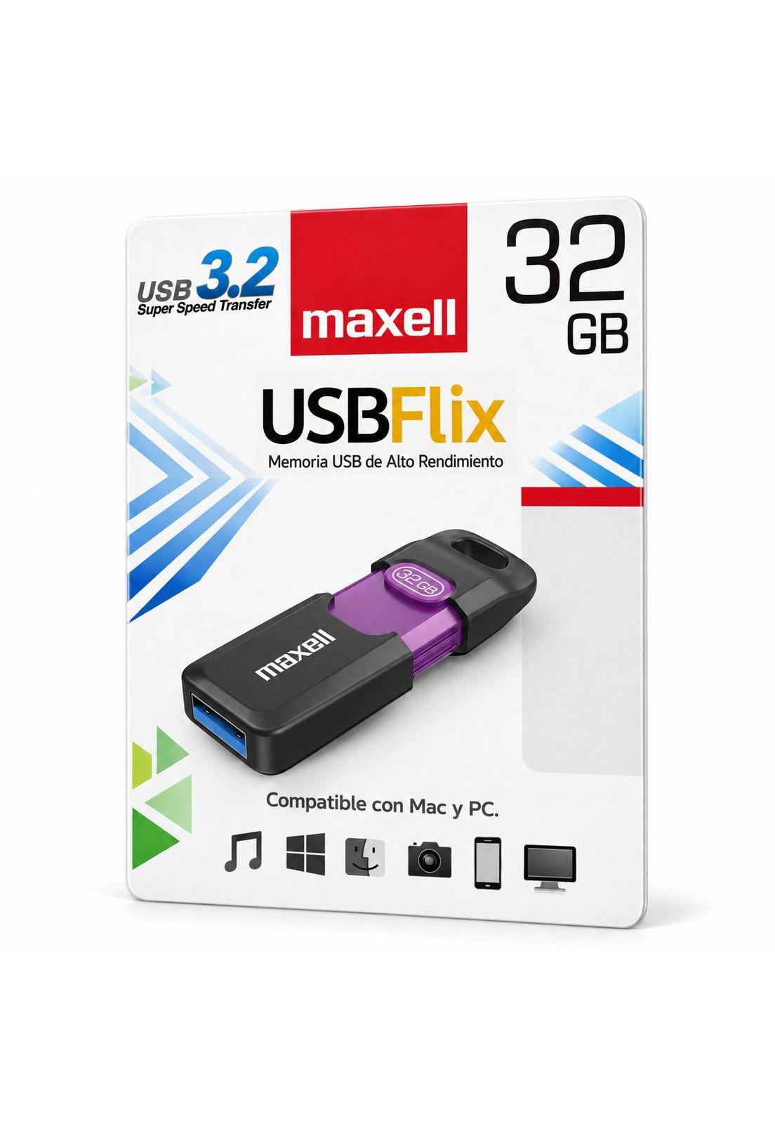 Pendrive Maxell Flix 32GB USB 3.2 High Speed-0
