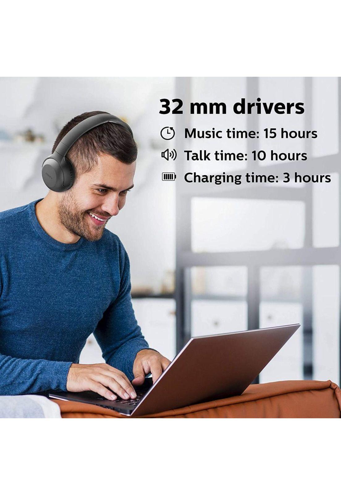 Audífonos Bluetooth Philips Plegable 15h Autonomía TAUH202BK-9