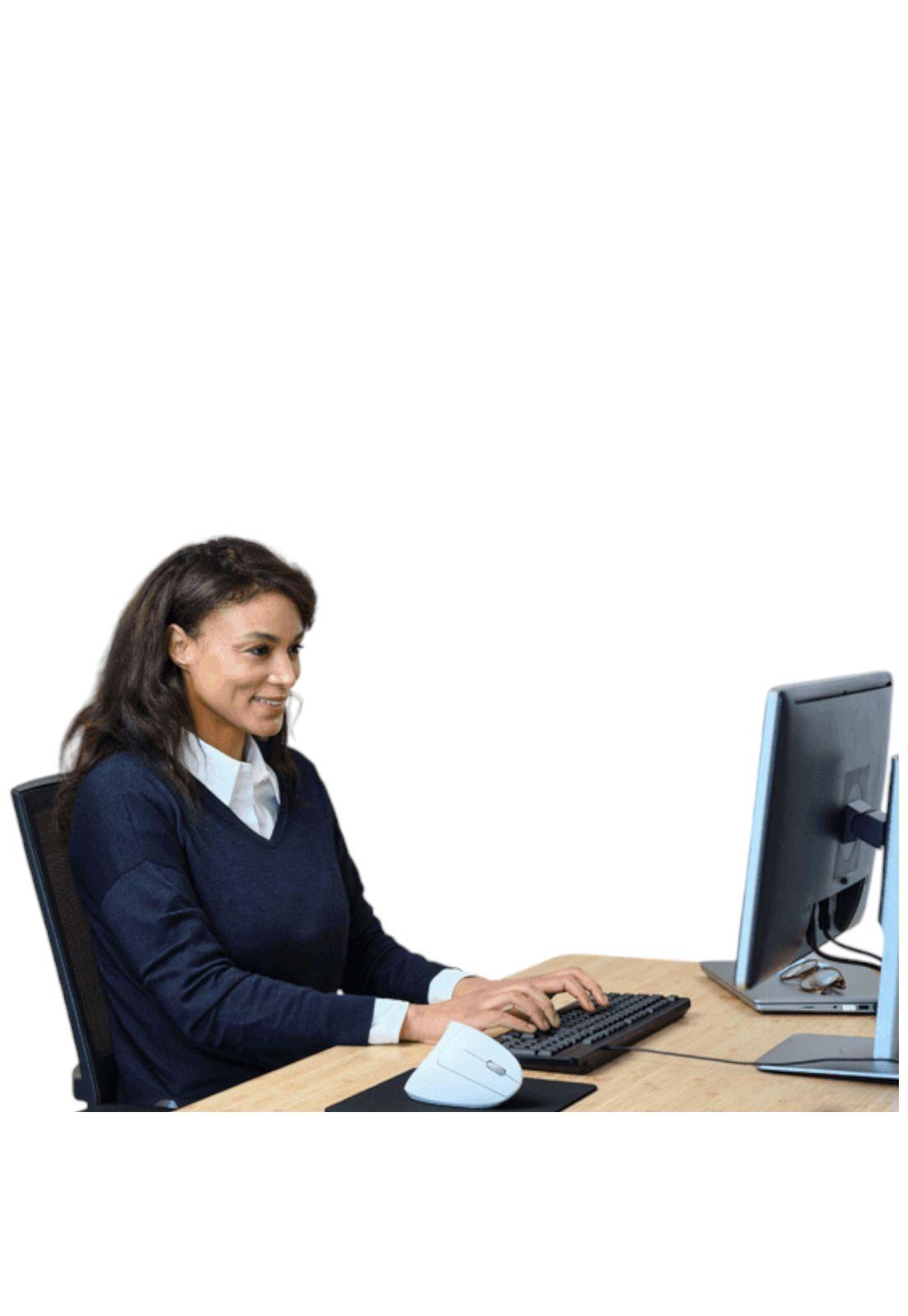 Mouse Vertical Inalámbrico Ergonómico Trust Verto White-7