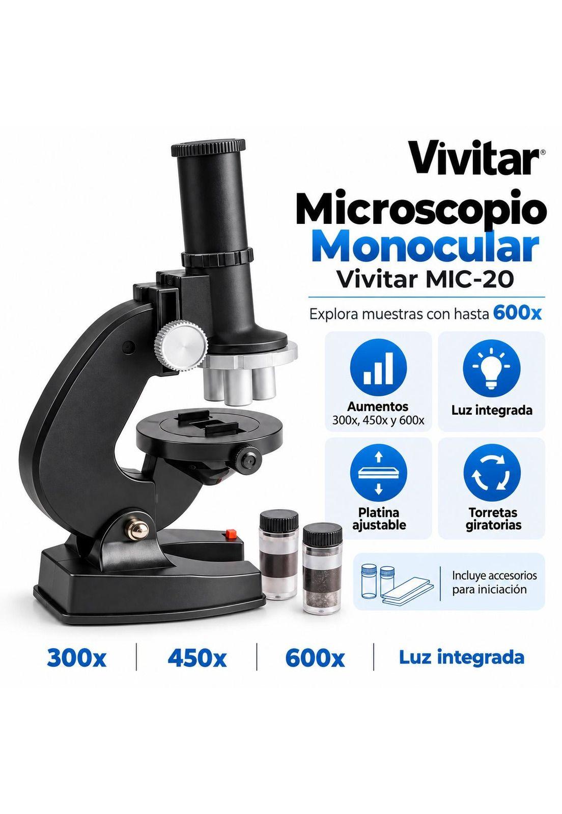 Pack Telescopio Microscopio y Binoculares Vivitar-5